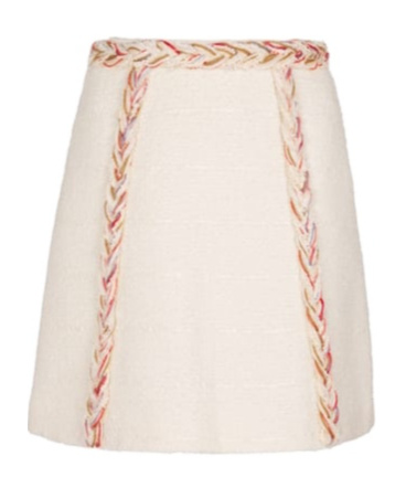 Giambattista Valli Tweed Wool-blend Miniskirt In Neutral