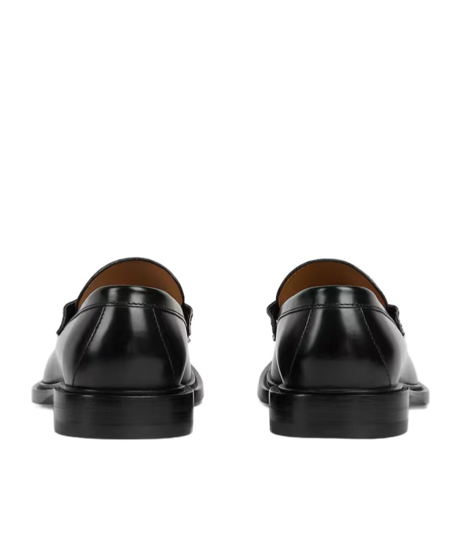 Gucci Men's Loafer With Web In Black