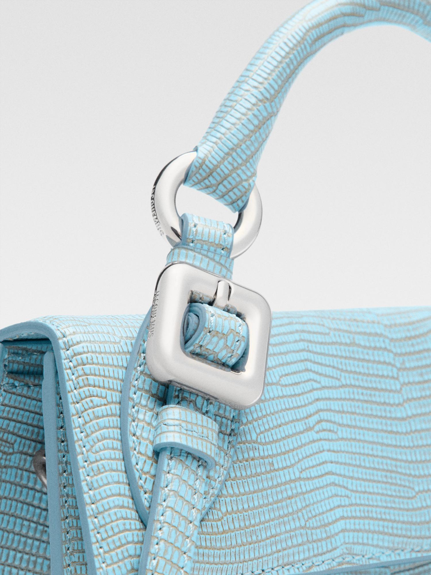 Jacquemus Long Signature Buckled Handbag In Blue