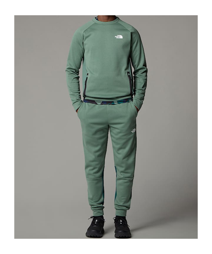 The North Face Mens Mountain Athletics Fleece Sweatshirt In Green