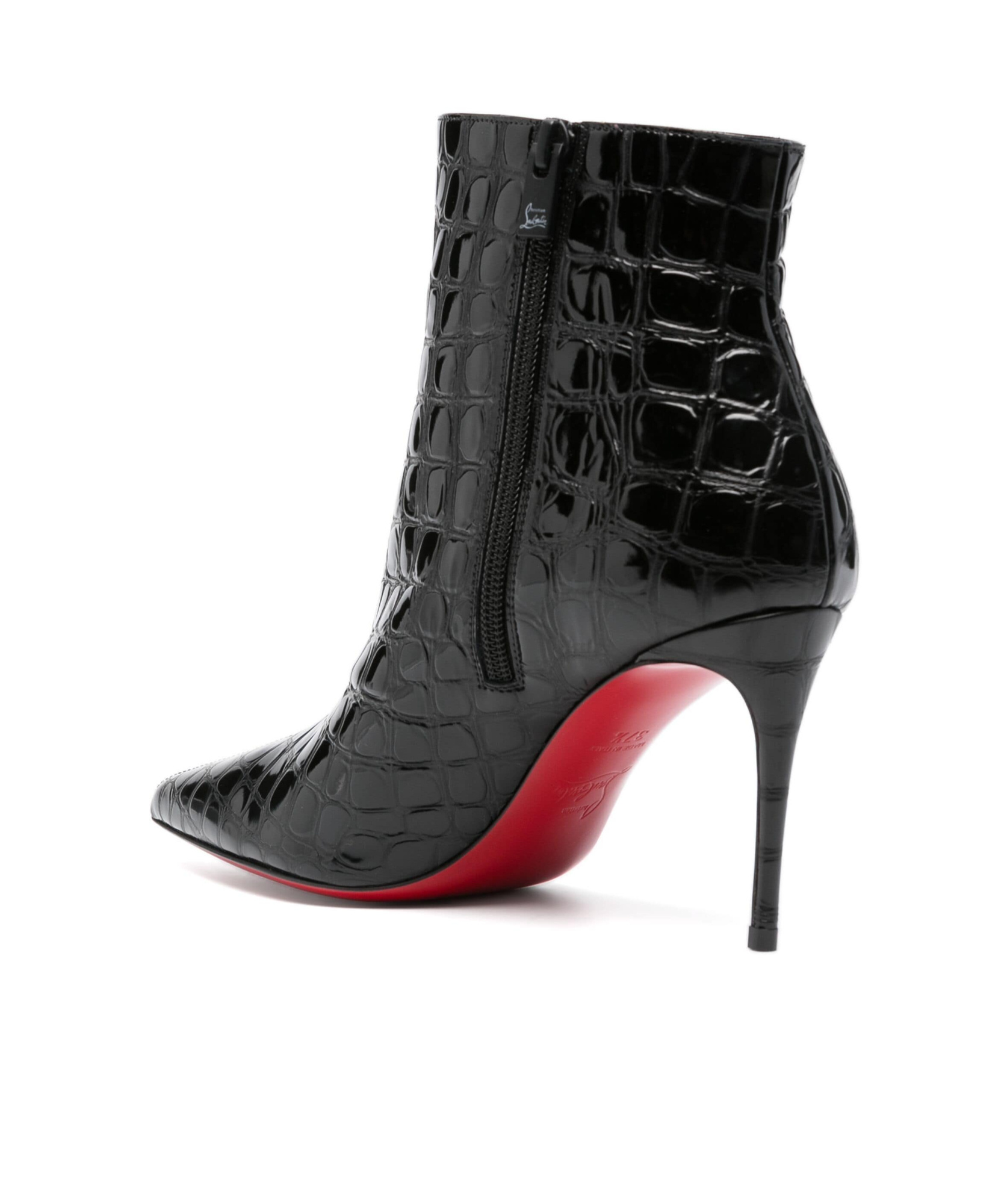 Christian Louboutin So Kate 85 Black Calf Ali Boots In Black