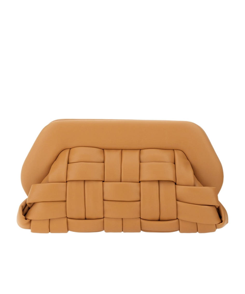 Themoirè Bios Weaved Clutch Bag In Brown