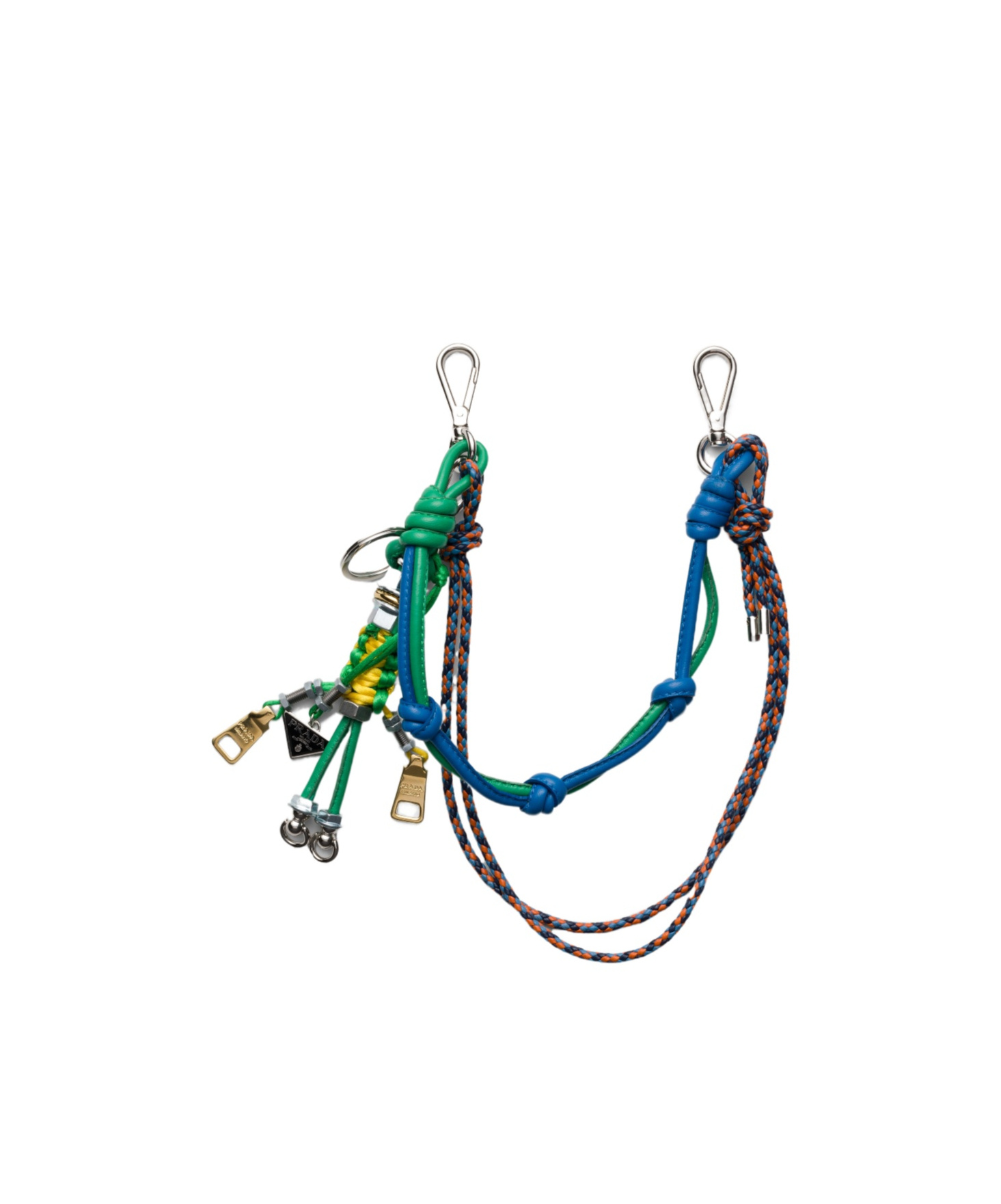 Prada Pop Strings Bag Charm In Mint/horse