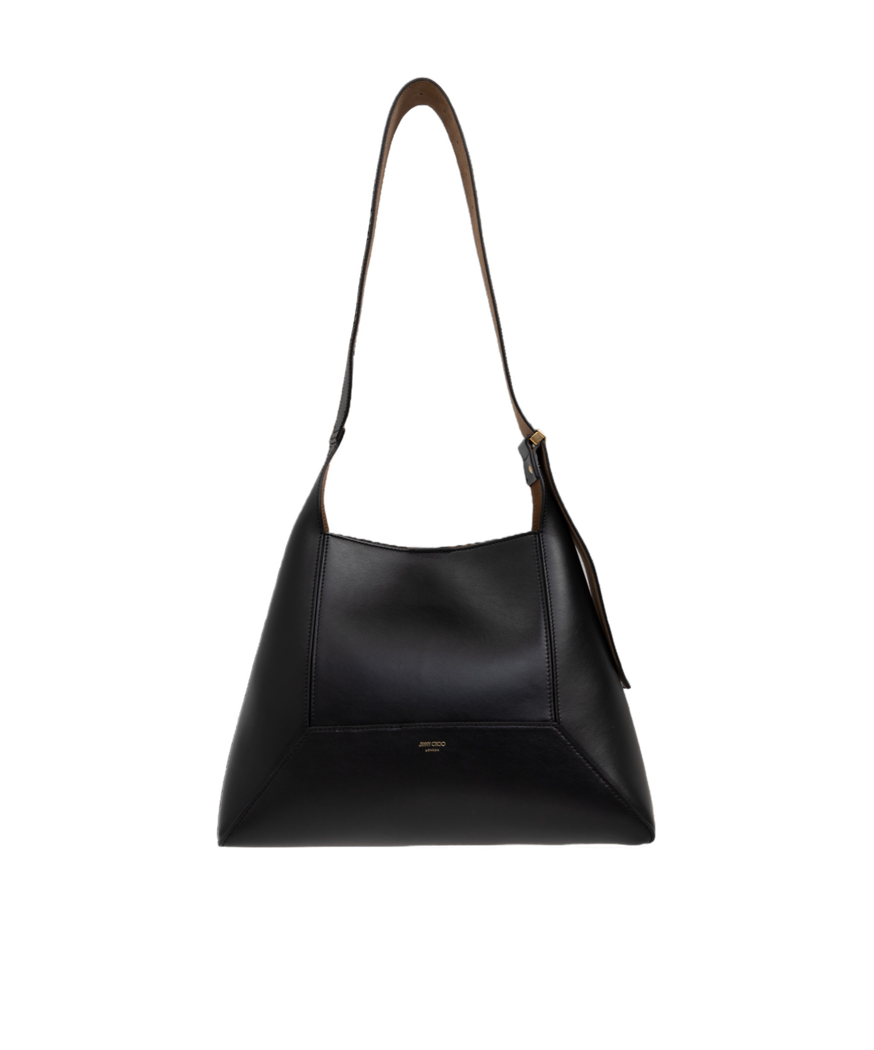 Jimmy Choo Diamond Structured Shoulder Bag With Metal Hardware In Black