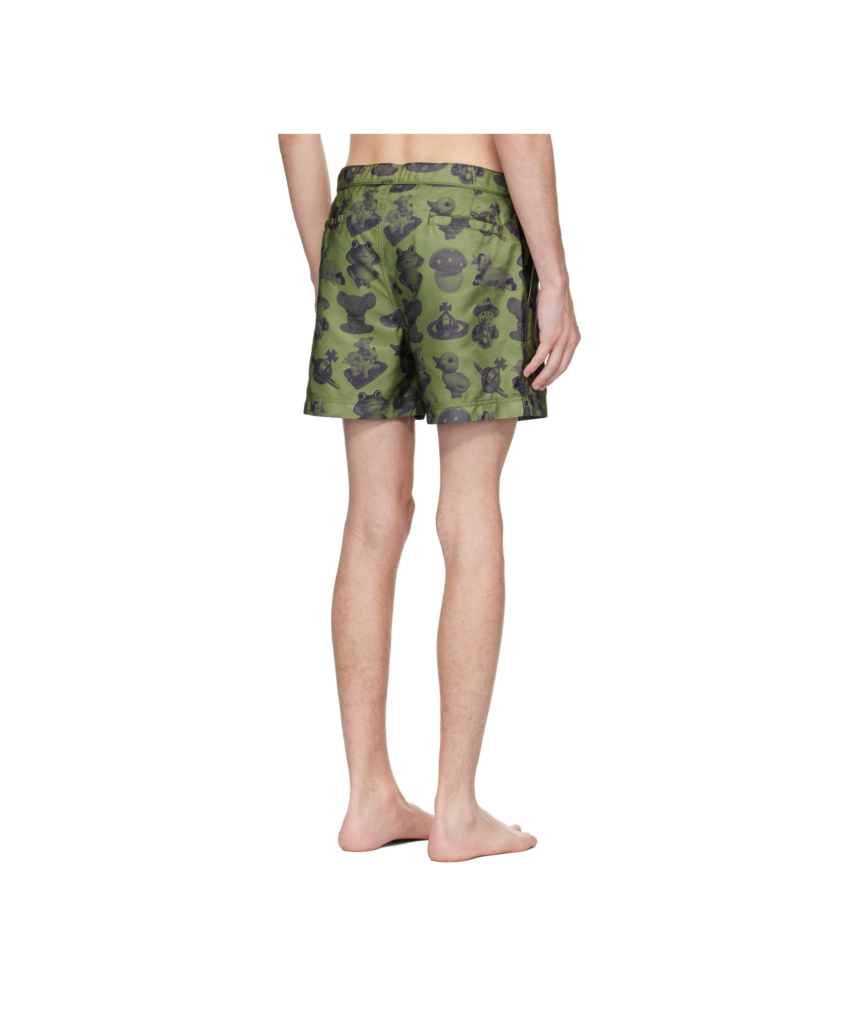 Vivienne Westwood Green Figurines Classic Swim Shorts In Green