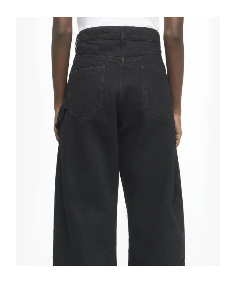 Junya Watanabe Low-rise Wide-leg Denim Trousers In Black