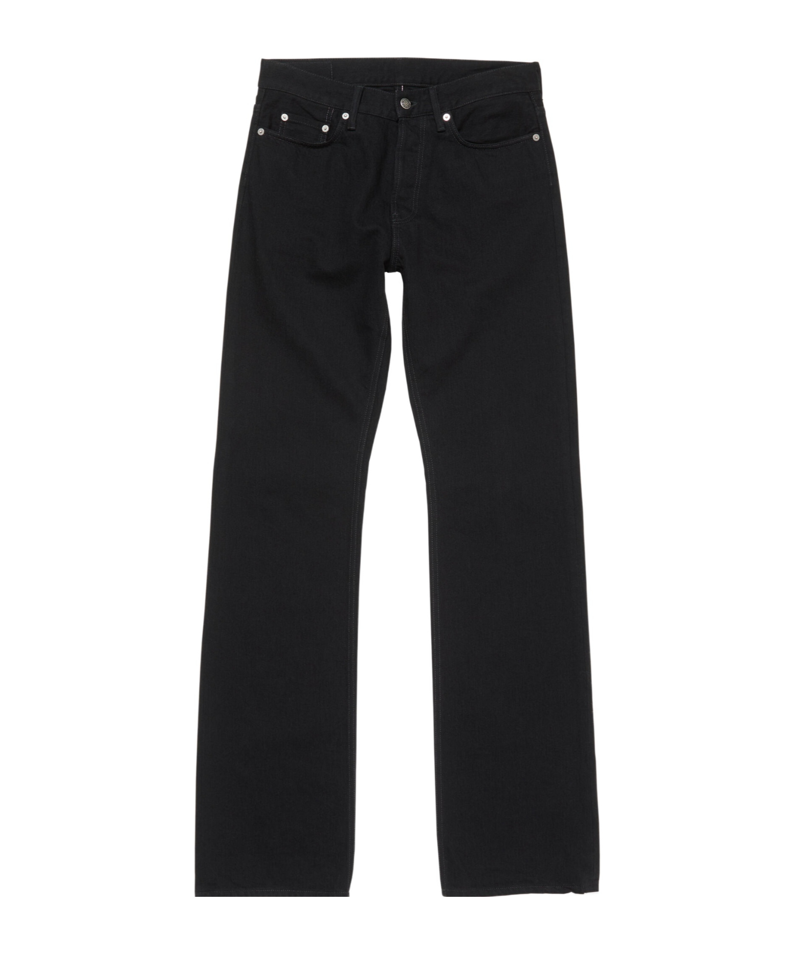 Acne Studios Denim Trousers With Belt Loops In Black