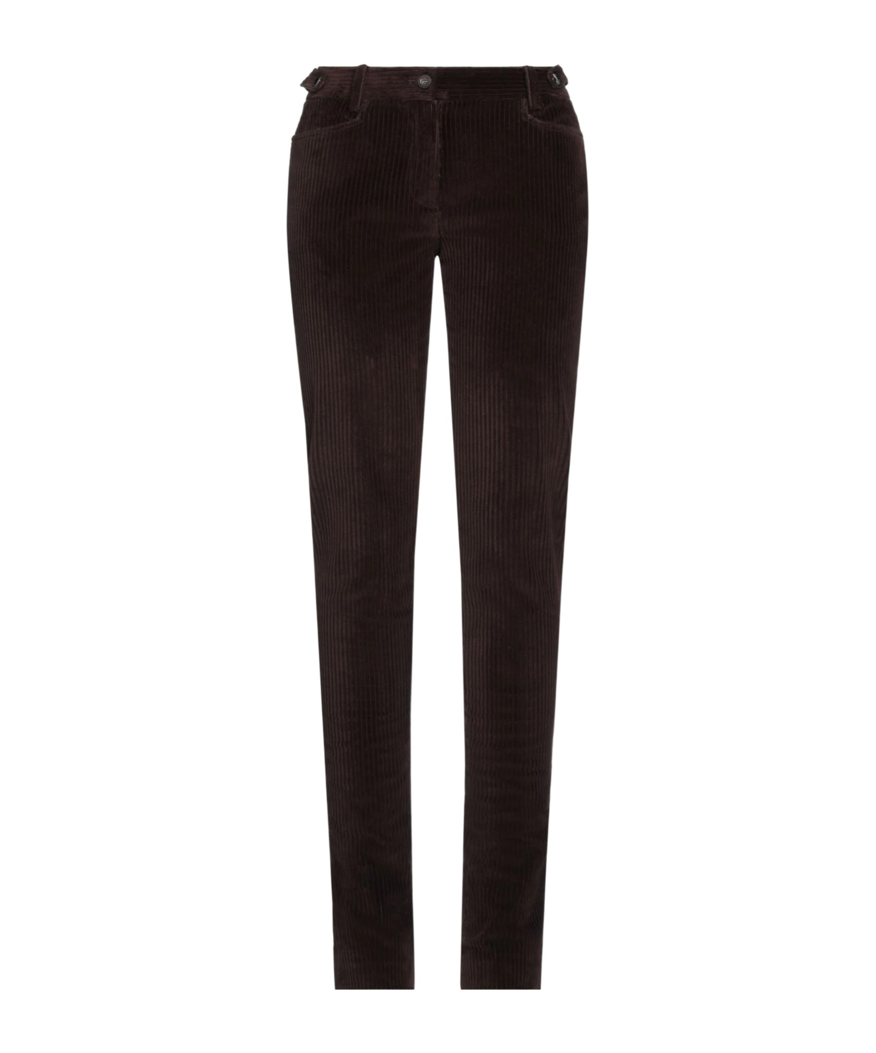 Dolce & Gabbana Solidcolor Corduroy Pants In Brown