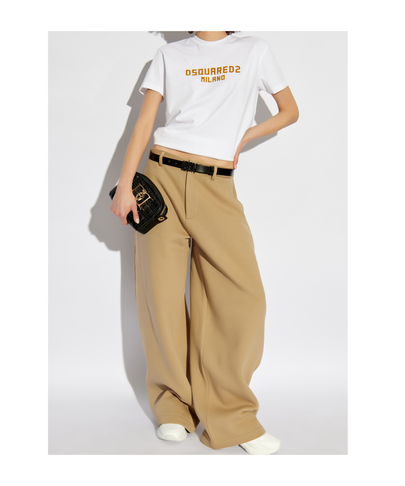 DSQUARED2 DSQUARED2 ICON LOGO WIDE LEG TROUSERS