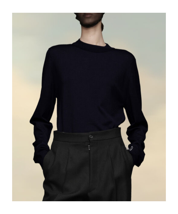 Maison Margiela Merino Wool Sweater Woman Black In Black