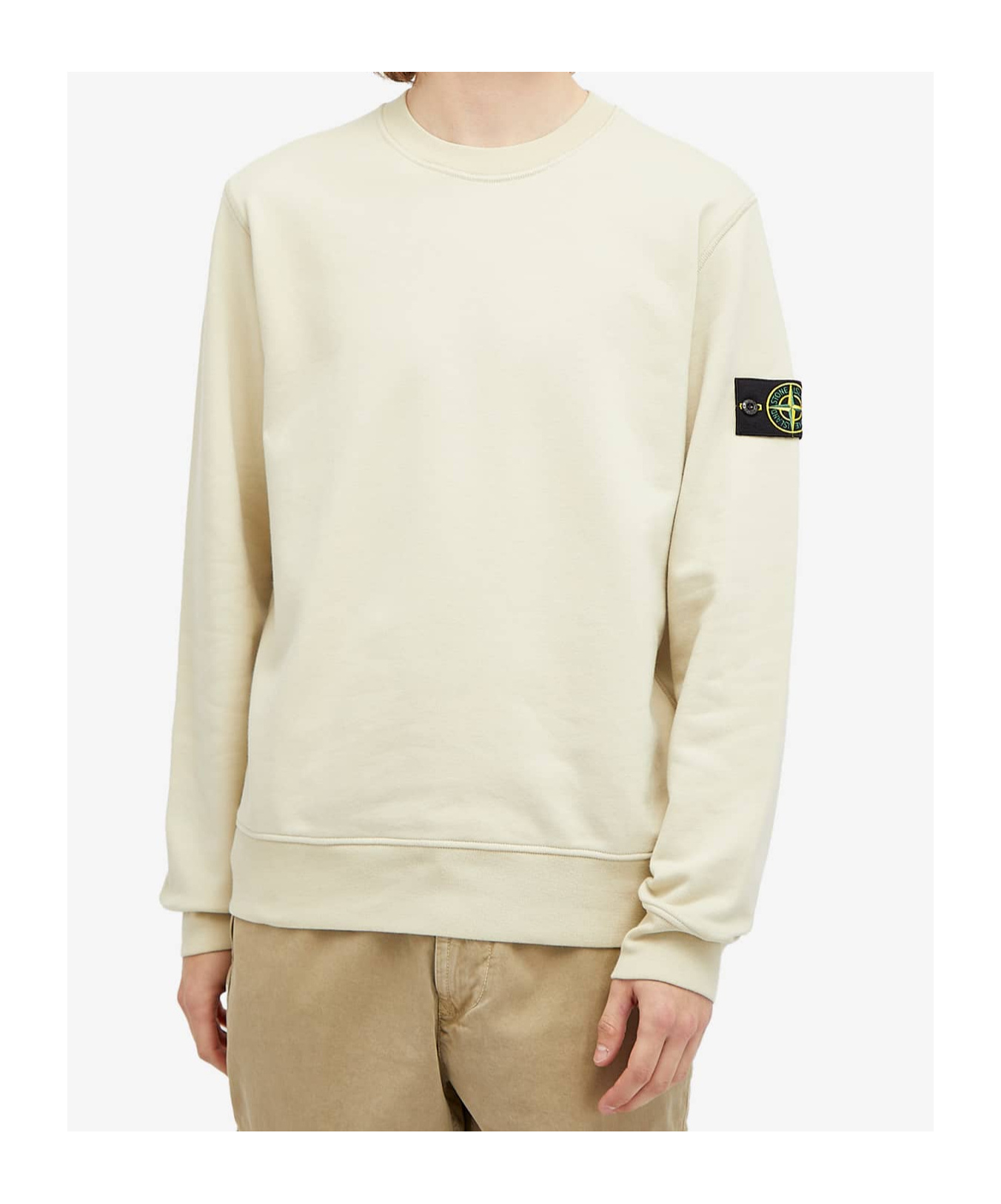 Stone Island Crewneck Sweatshirt In White