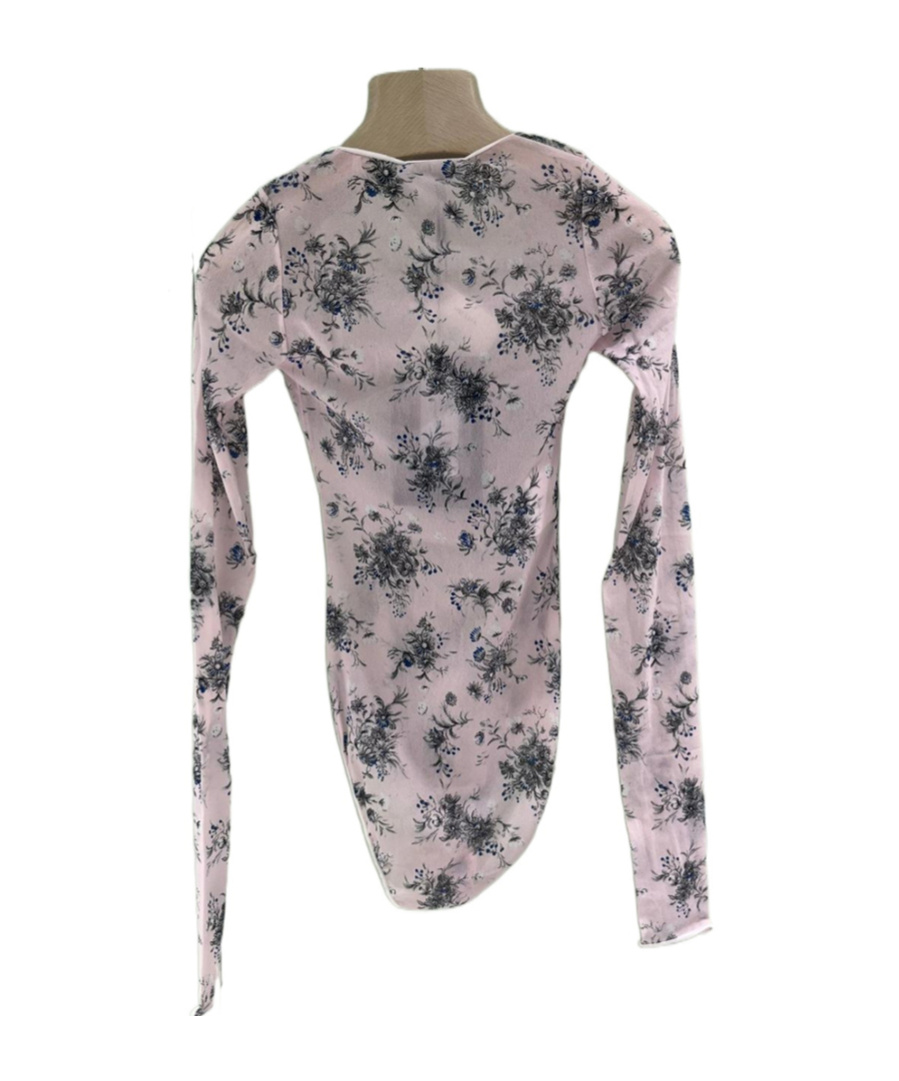 Prada Printed Long-sleeved Jumpsuit In Pink