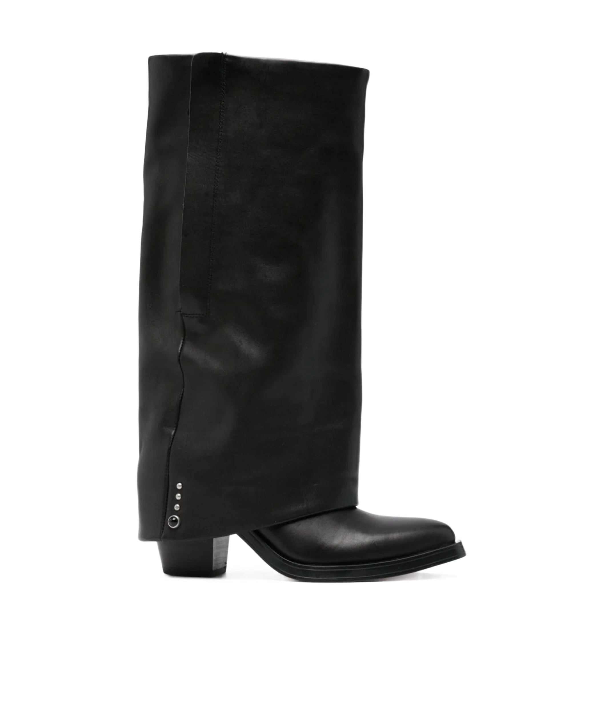 Ash Side Zip Boots In Black