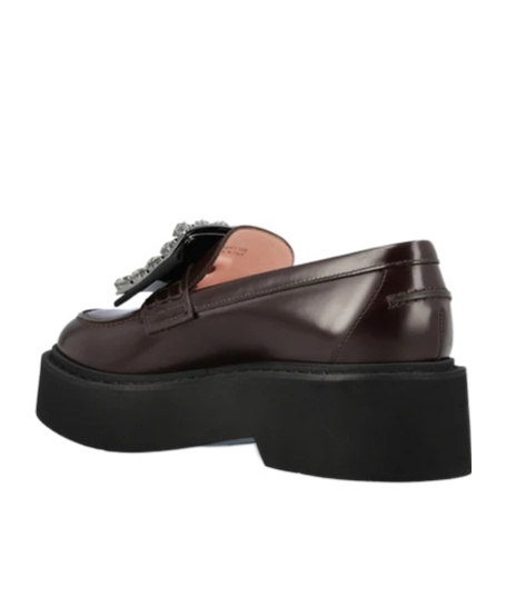 Roger Vivier Viv Rangers High Strass Loafer In Black