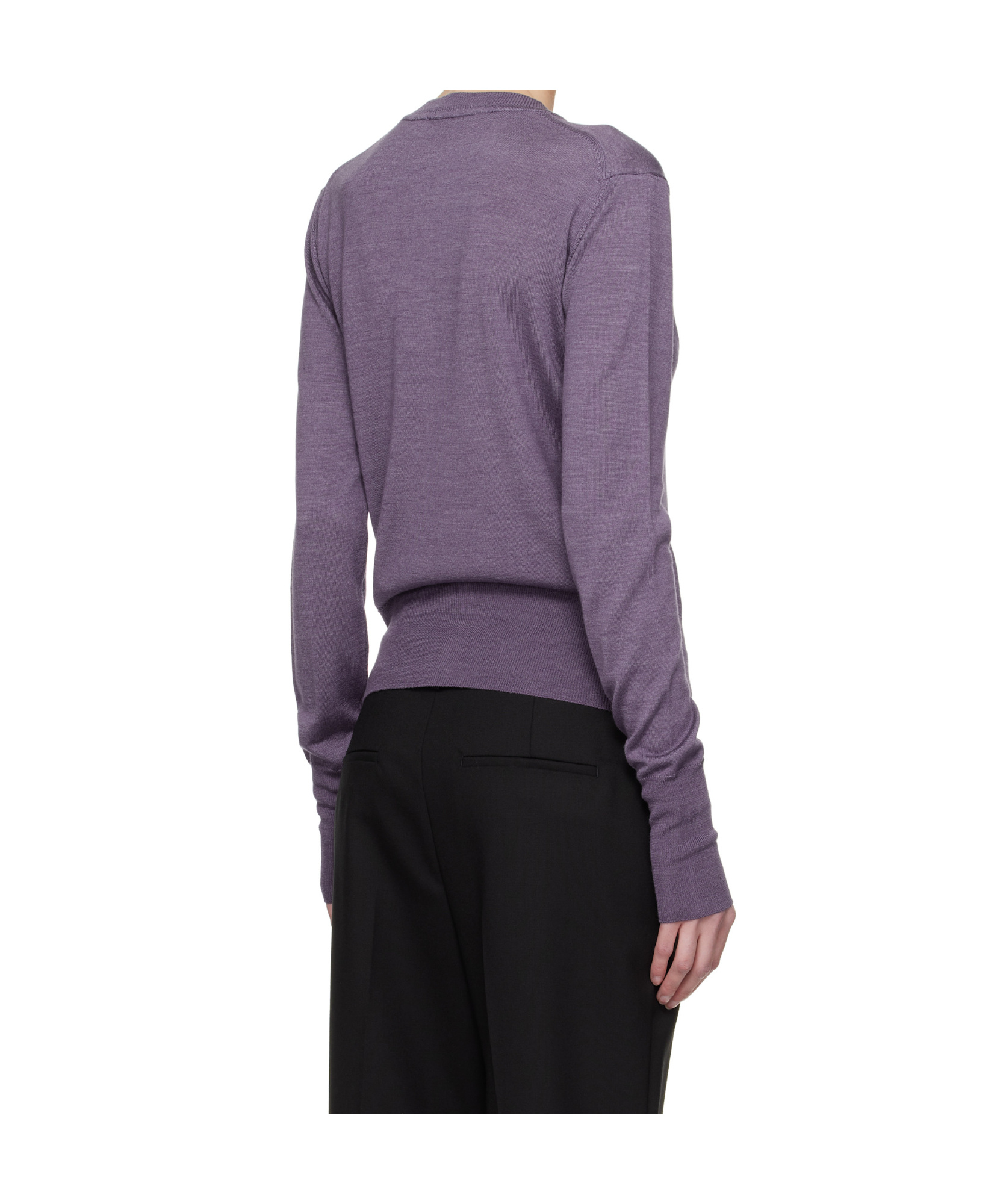 Vivienne Westwood Wool Blend Bea Cardigan With Ribbed Cuffs And Hem In Gray