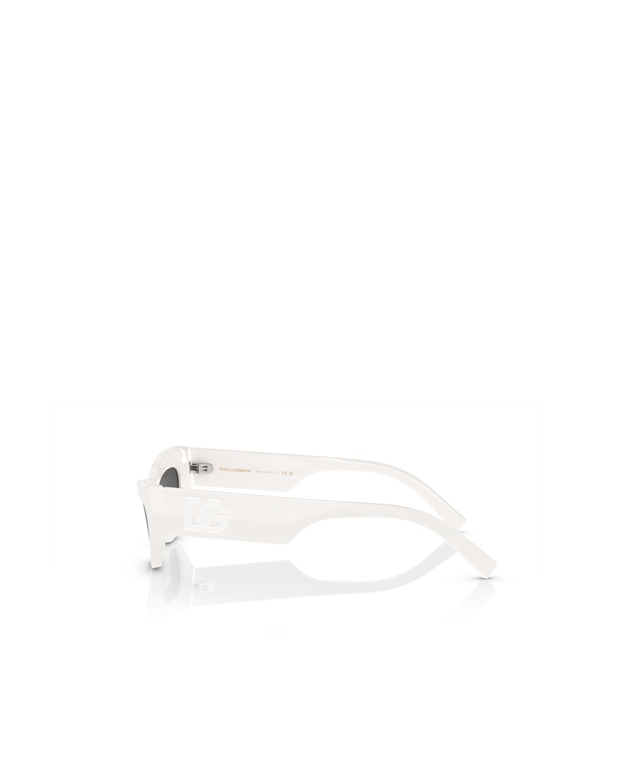 Dolce & Gabbana Geometric Frame Sunglasses In White