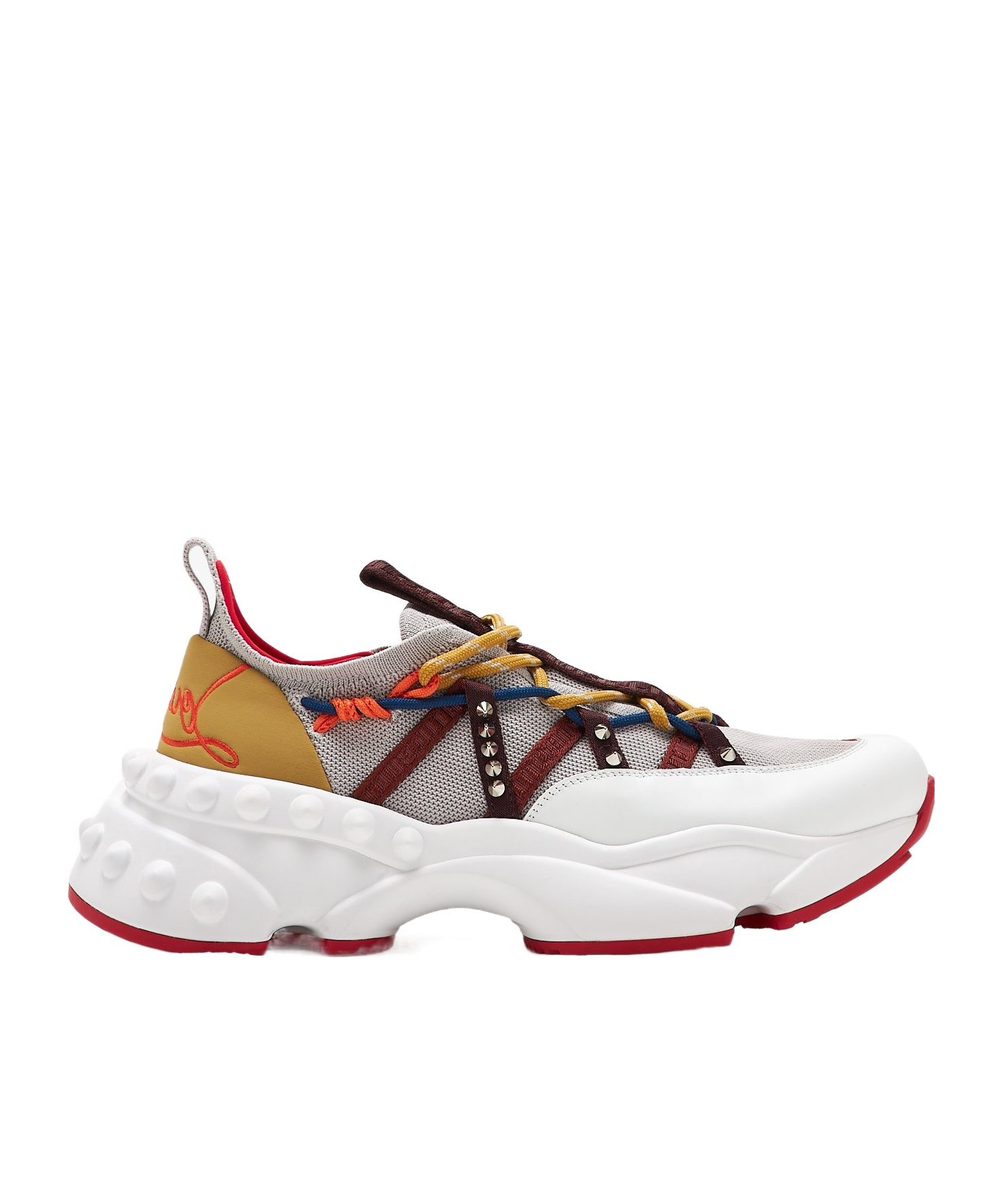 Christian Louboutin Trailnrun Sneakers With Spikes In White