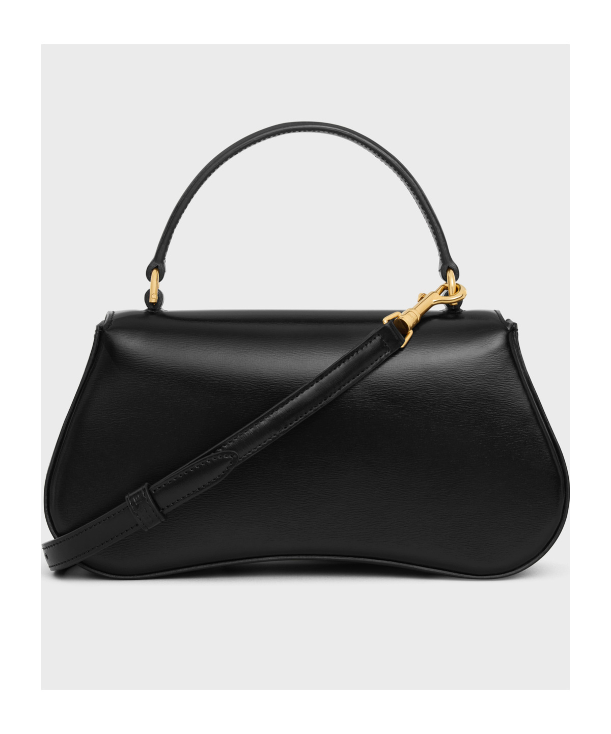 Celine Lola Clamshell Shoulder Bag In Black