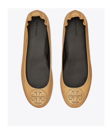 TORY BURCH MINNIE TRAVE BALLERINA SHOES 