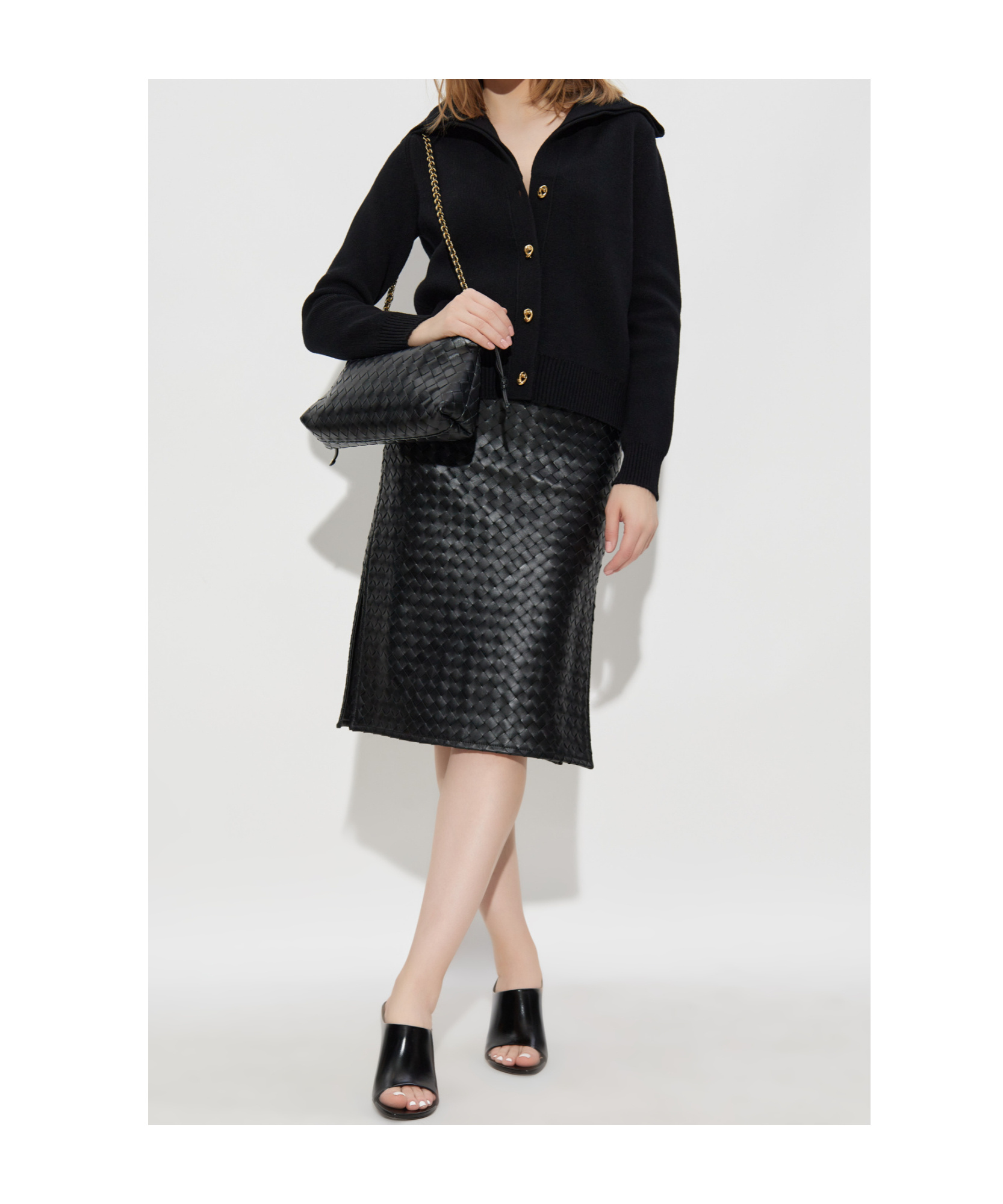 Shop Bottega Veneta Long Sleeve Cardigan