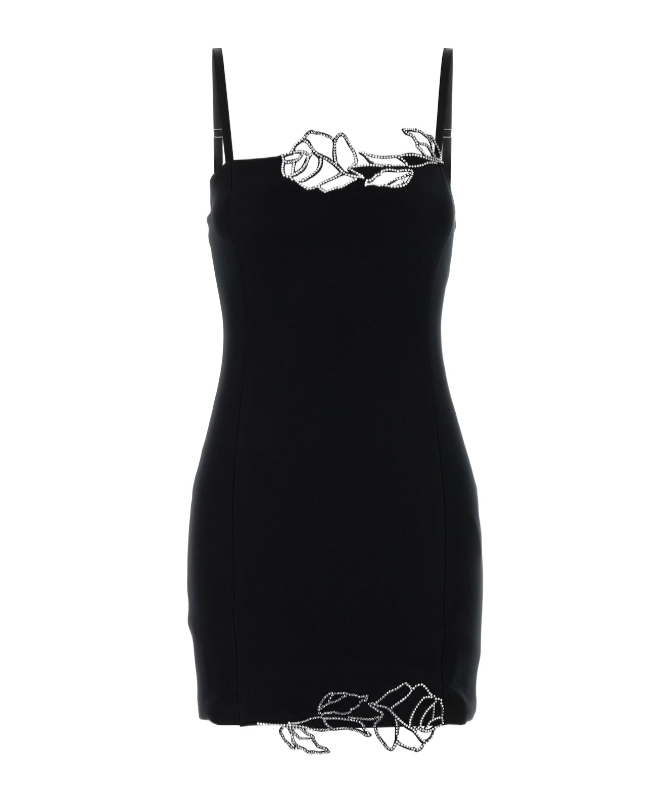 Blumarine Mini Abito In Cady Nero Donna In Black