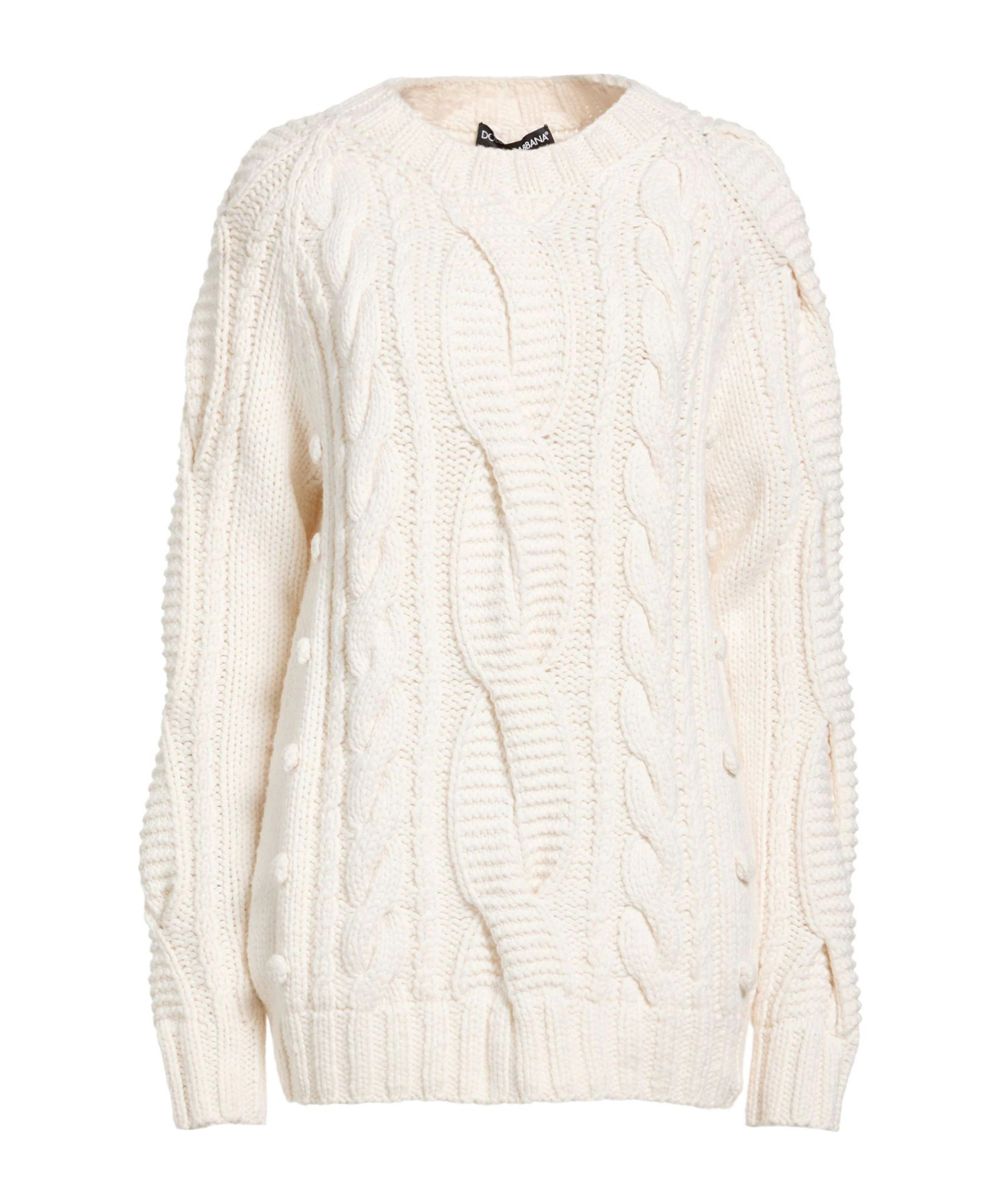 Dolce & Gabbana Solid-color Cashmere Sweater In White