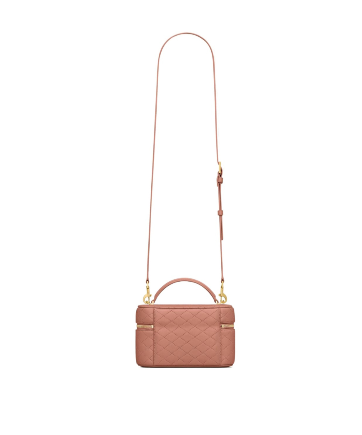 Saint Laurent Zippered Cosmetic Bag In Brown