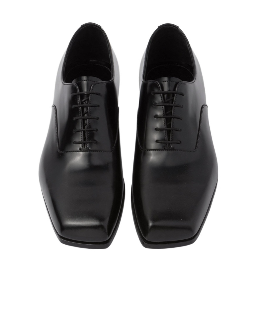 Prada Lacing Business Dress Shoes In Black