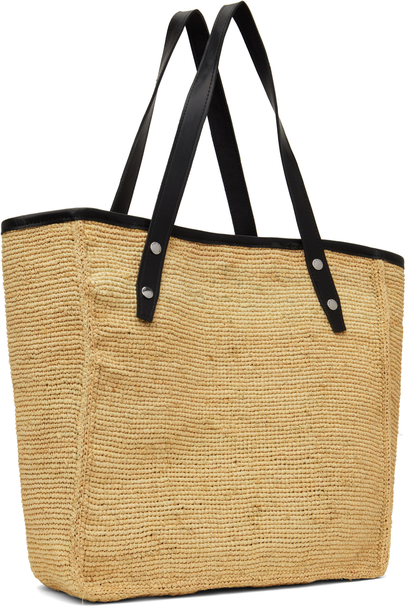 Rag & Bone Daily Leather-trimmed Straw Tote Bag