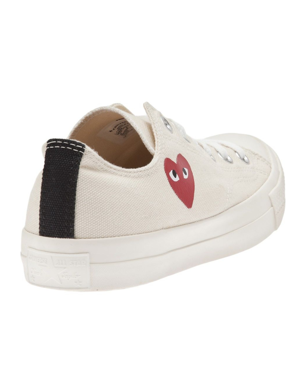 Comme Des Garçons Play Chuck Taylor Red Heart Sneakers In White
