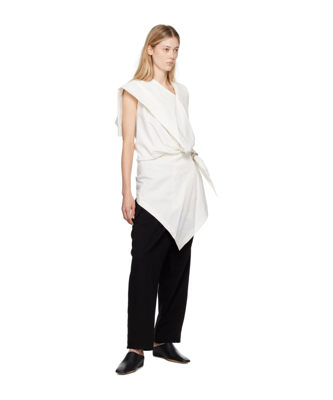 Issey Miyake Enclothe Blouse In White