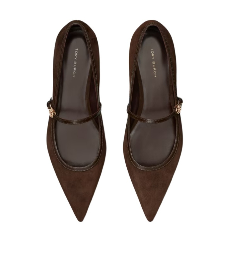 Tory Burch Double T Buckle Mary Jane In Brown