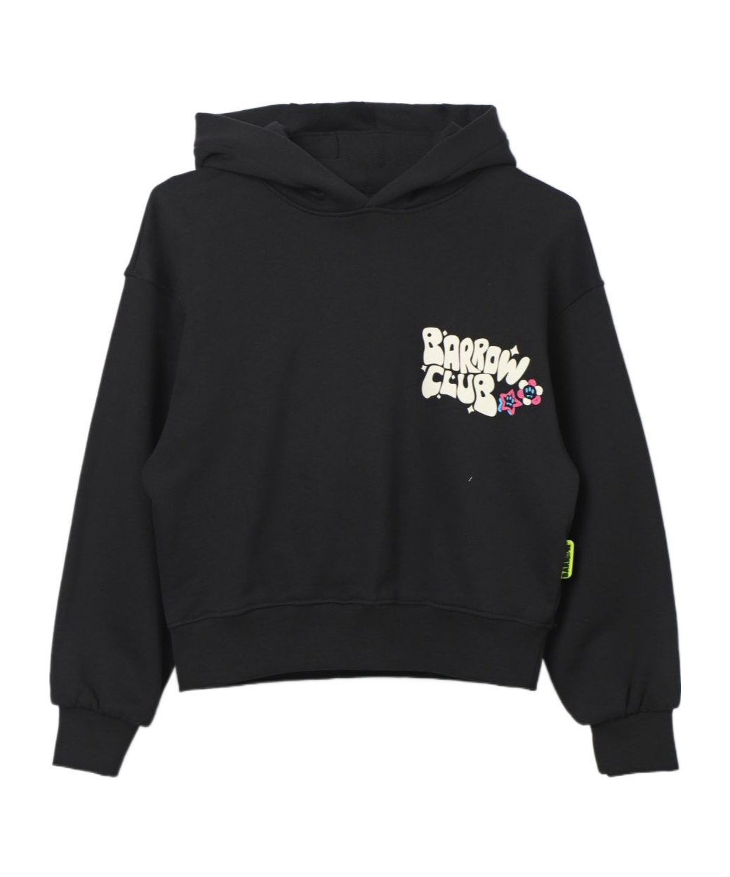 Barrow Logo-embellished Cotton Hoodie In Black