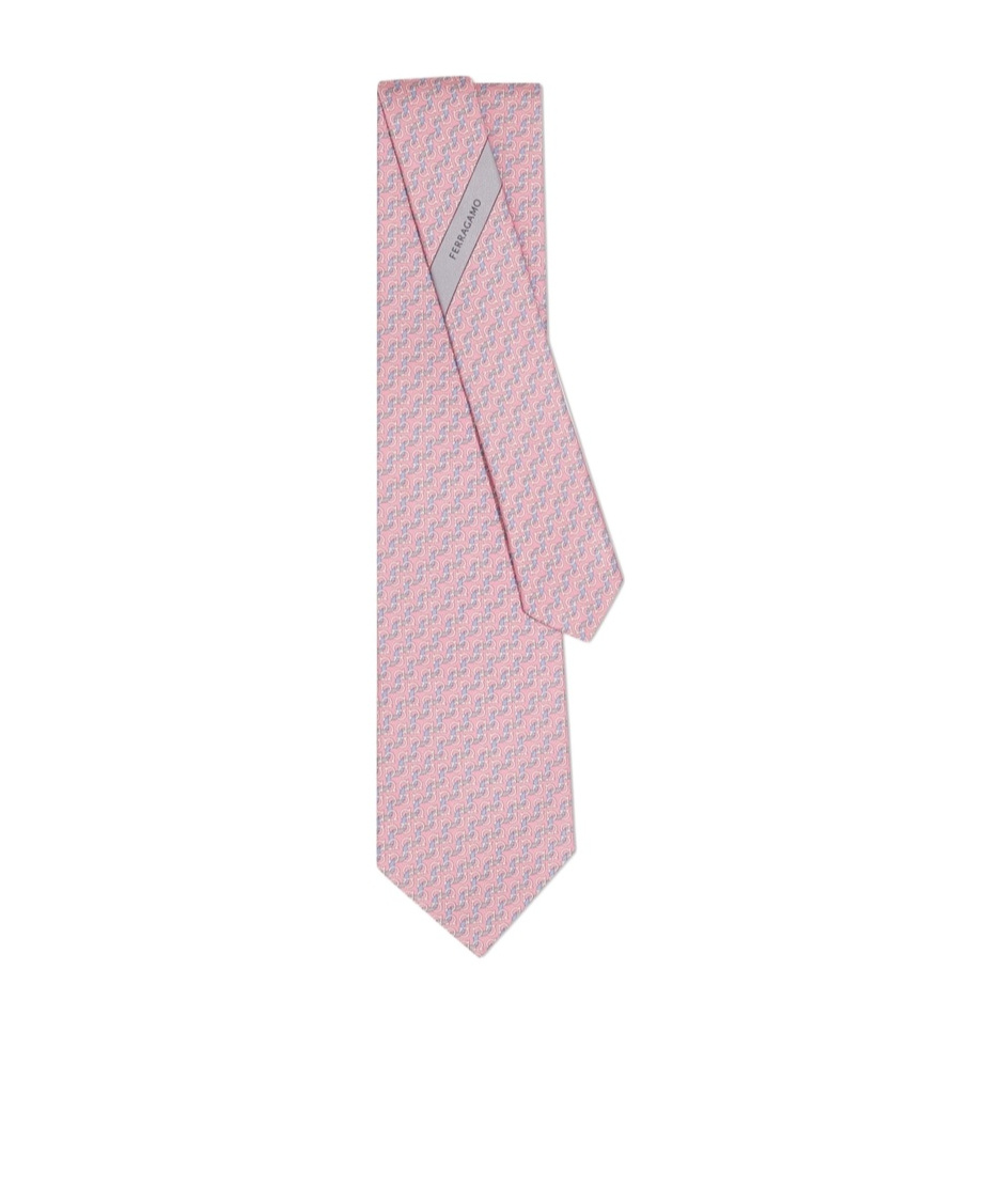 Ferragamo String Printed Tie In Pink