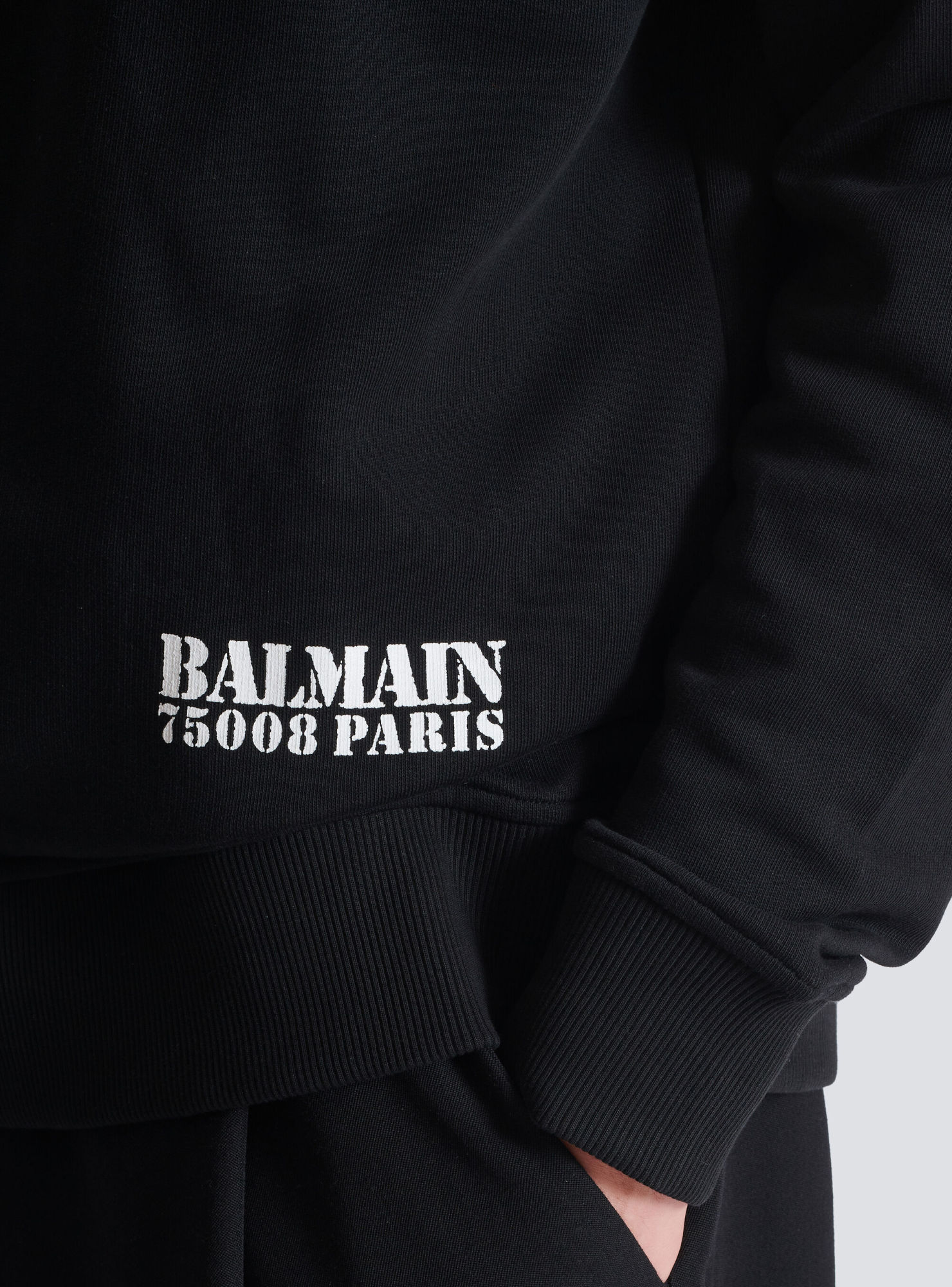 Balmain Logo-print Sweatshirt In Black