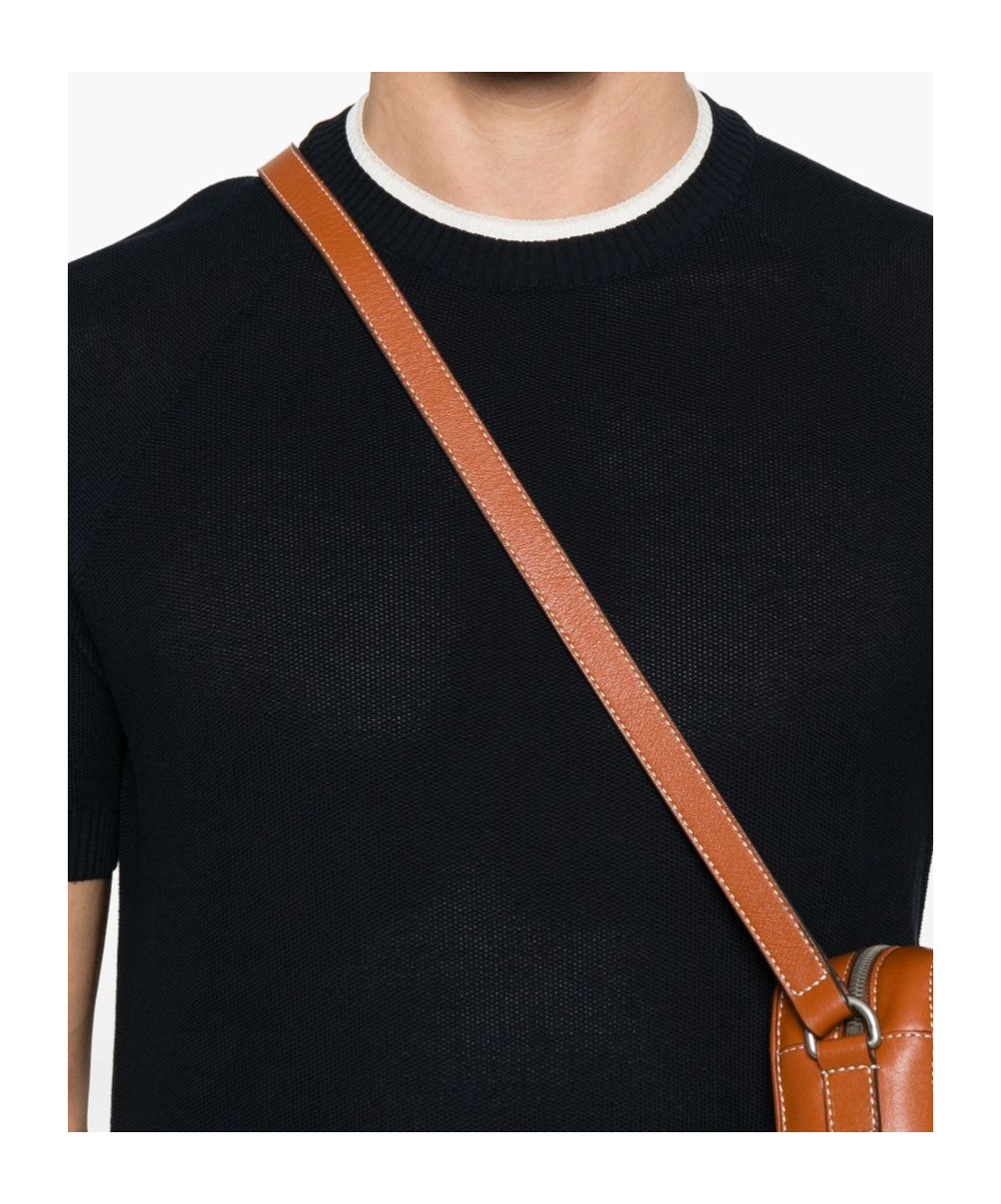 Eleventy Short-sleeved Knitted Sweater In Black