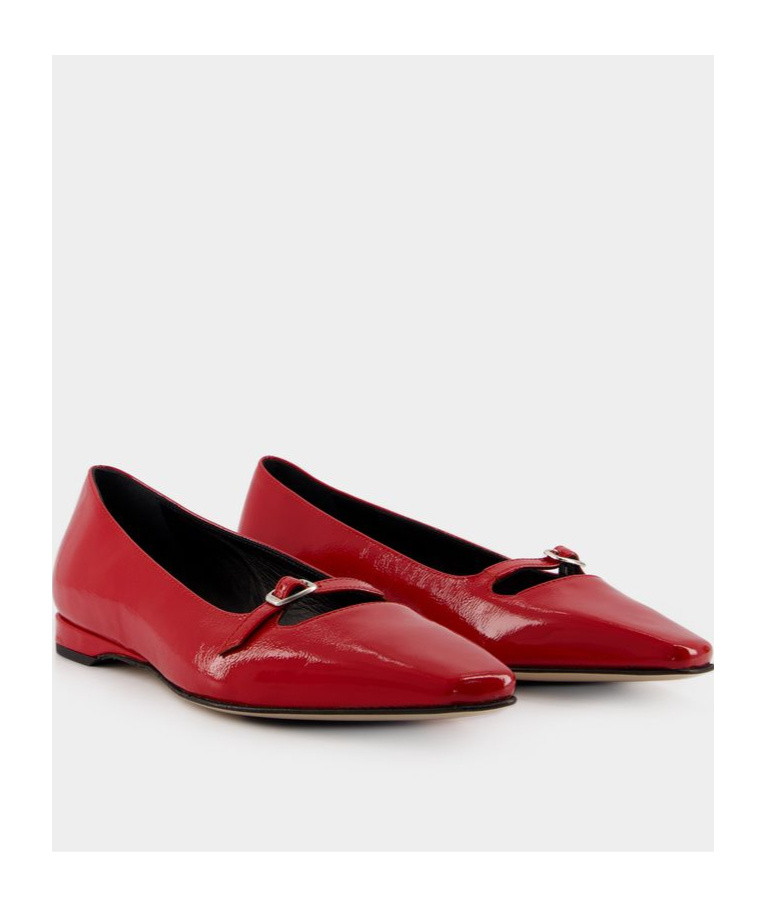 Carel Paris Emilie Logo Ballet Shoes In Red