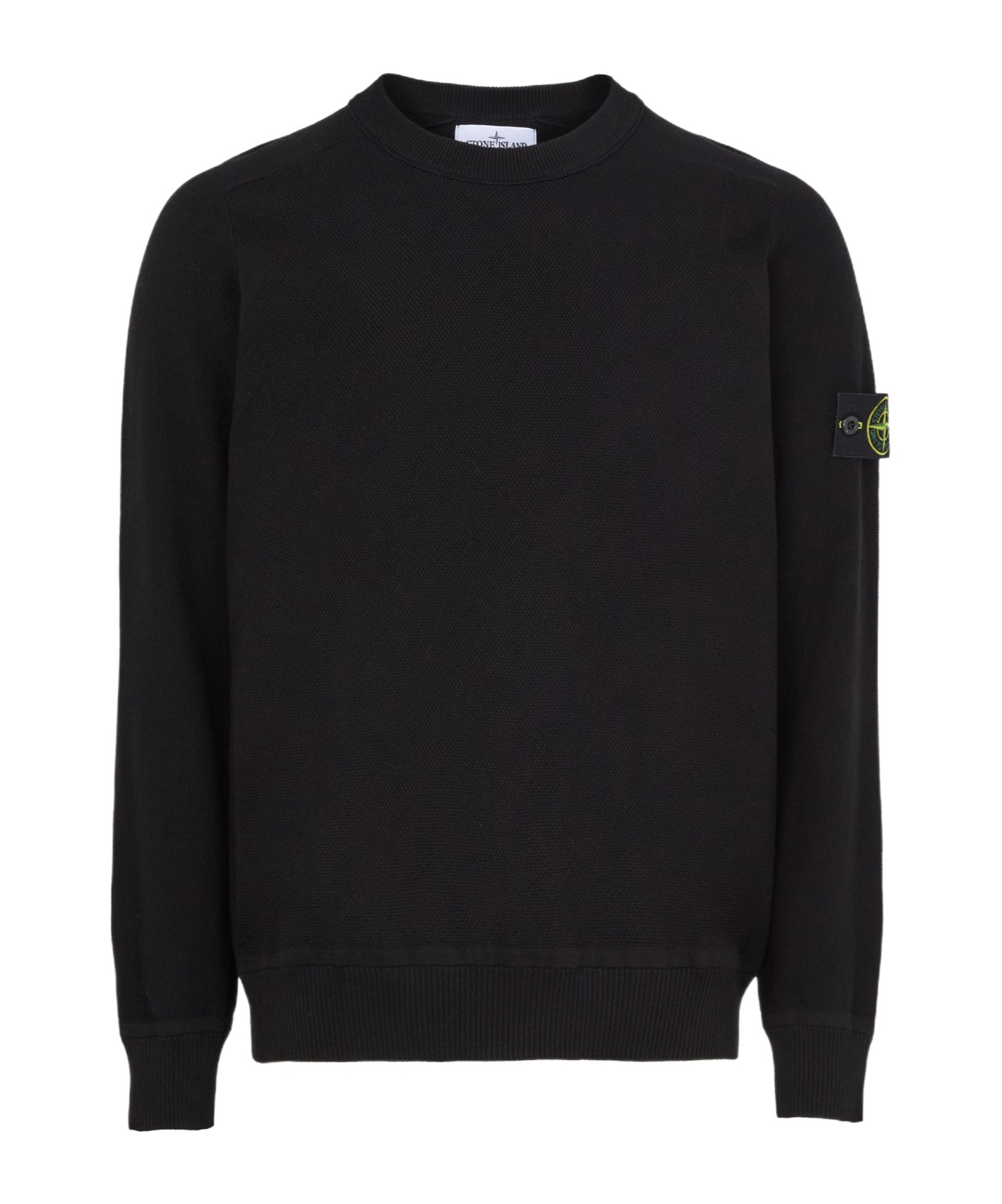 Shop Stone Island Round-neck Sweater In Black