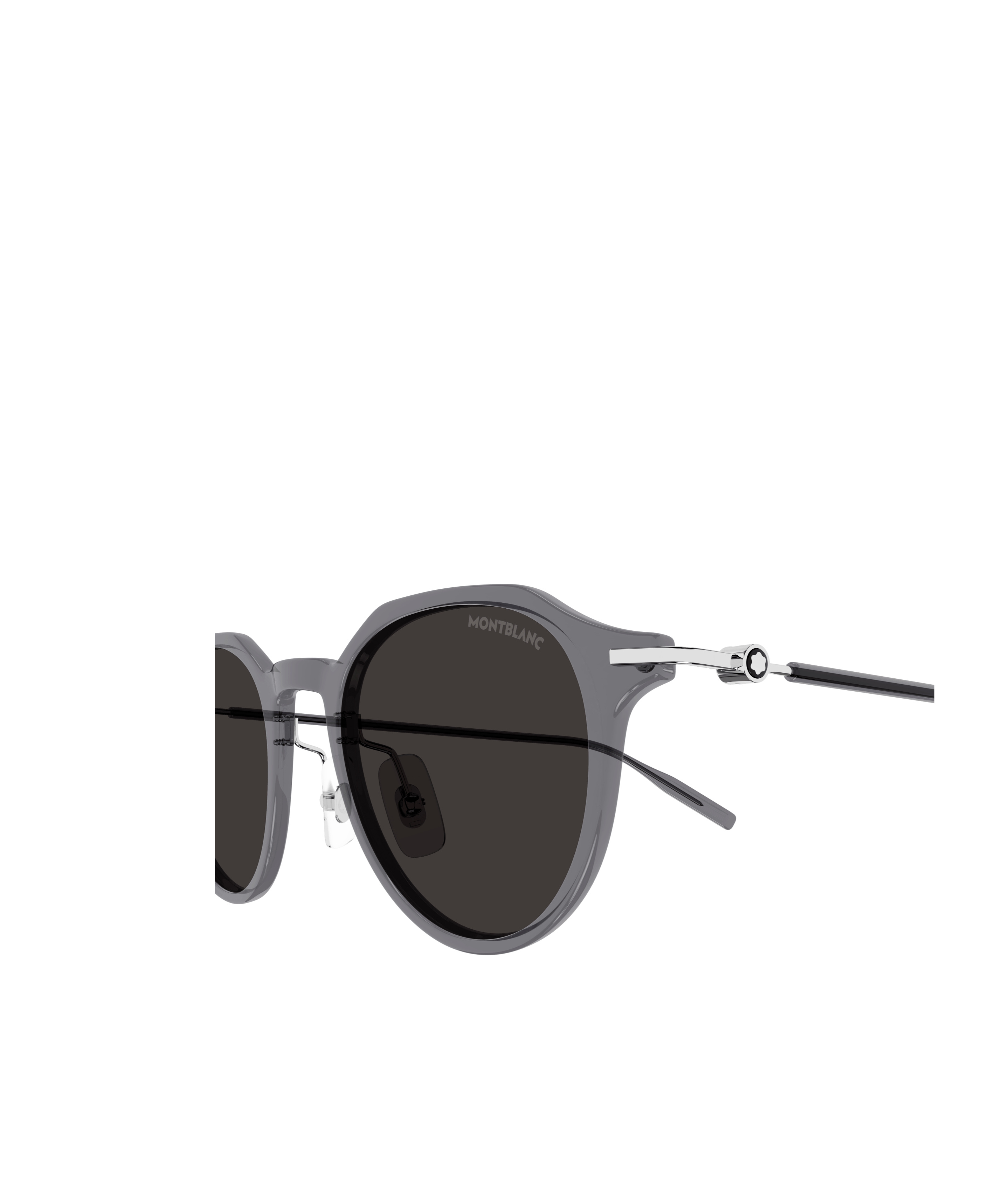 Montblanc Round-frame Sunglasses In Black