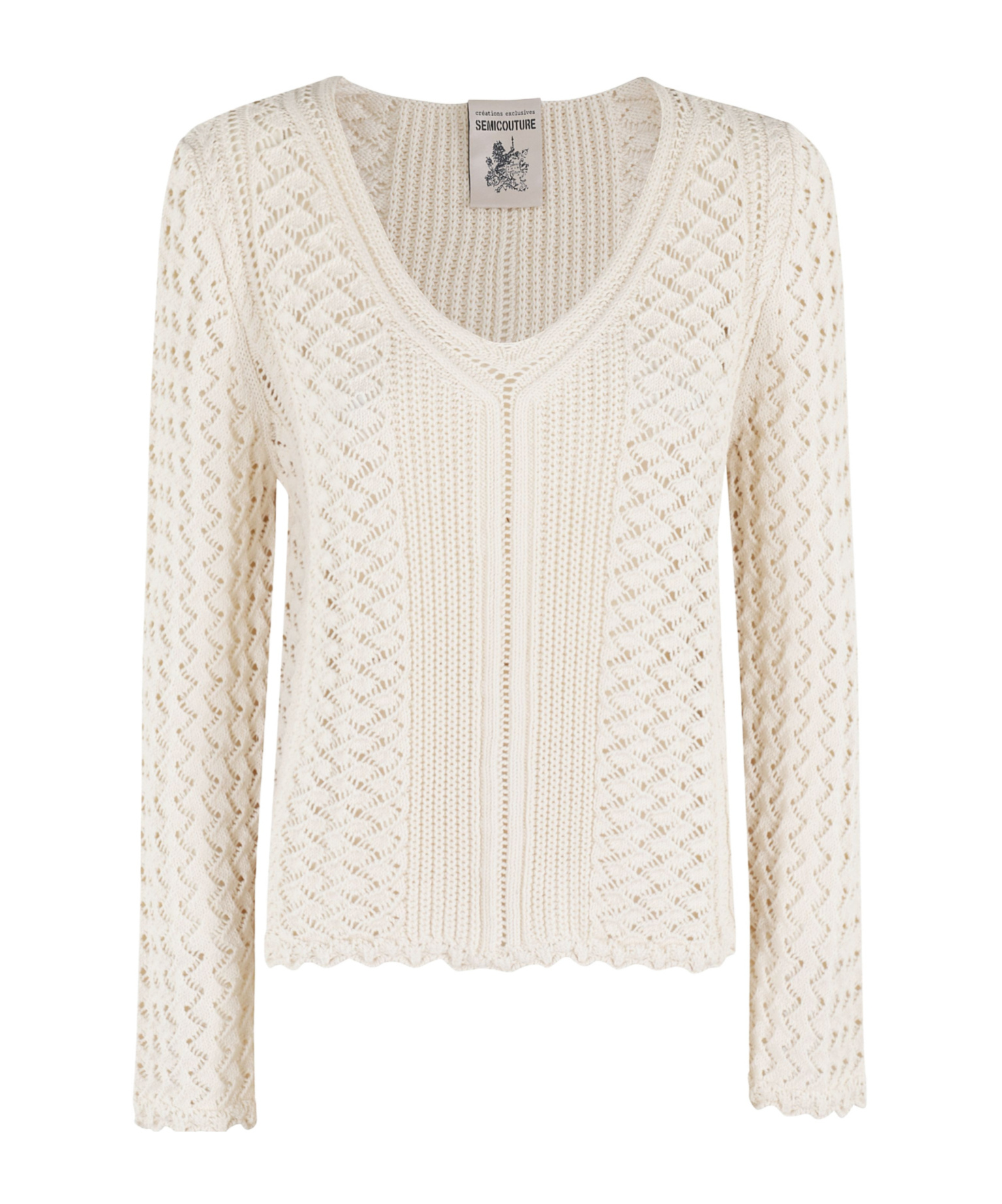 Semicouture Semi Couture V-neck Knit Cardigan In White