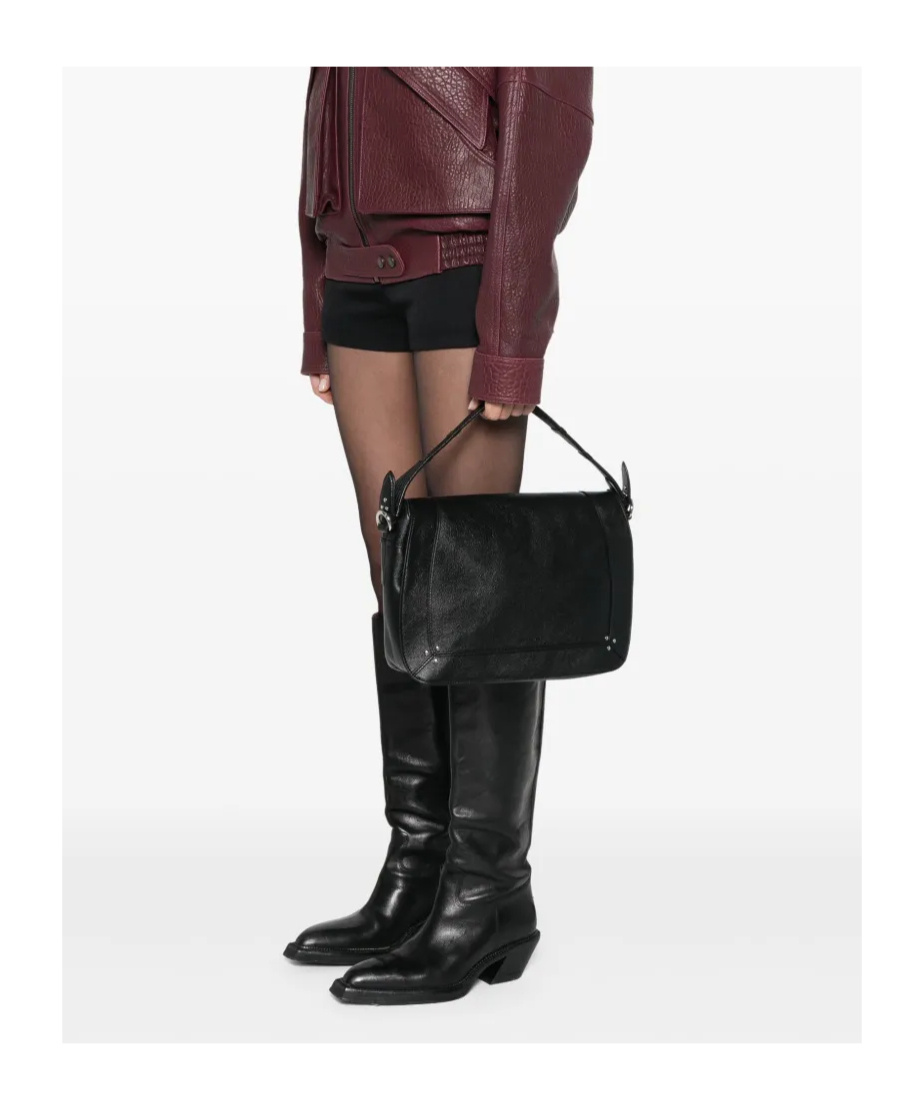 Jérôme Dreyfuss Jerome Dreyfuss Pepito Medium Leather Tote Bag In Black