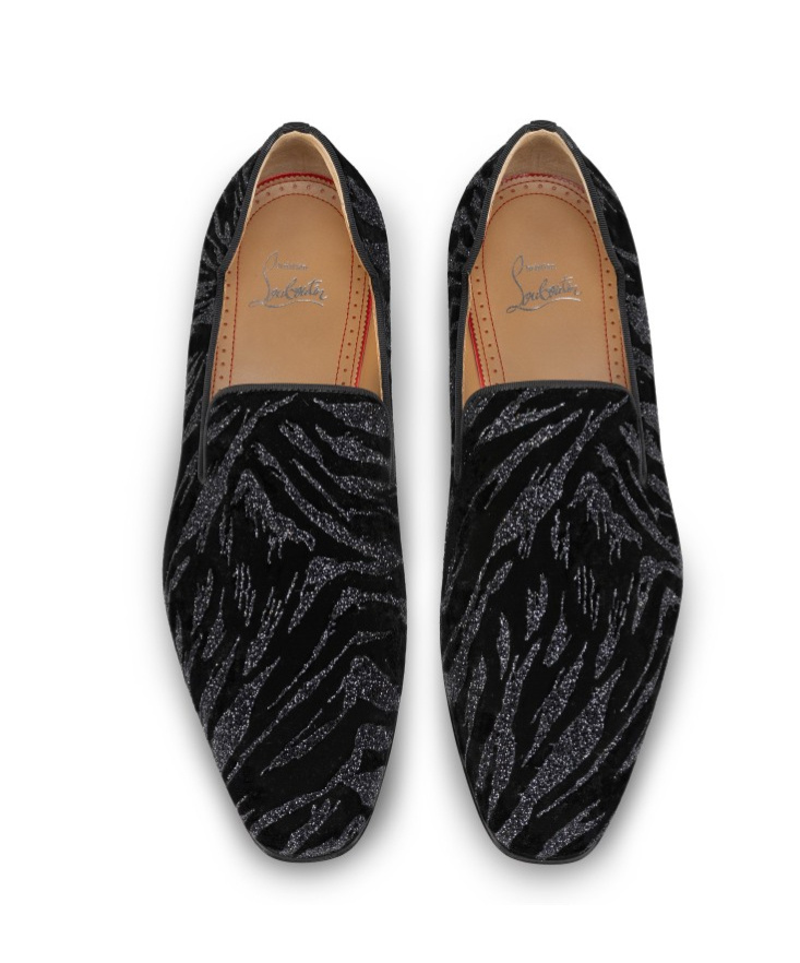 Christian Louboutin Sparkling Loafers With Leather Sole And Round Toe