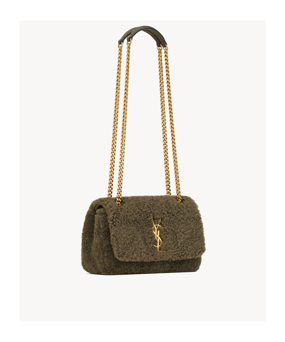 Saint Laurent Jamie Small Sheepskin Shoulder Bag In Green