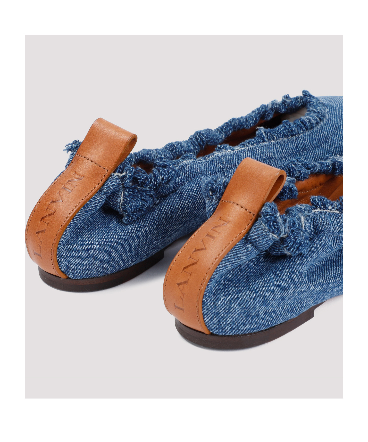 Lanvin La Ballerine En Denim Pour Femme In Blue