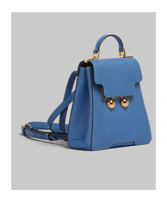 Shop Marni Blue Leather Trunkaroo Backpack