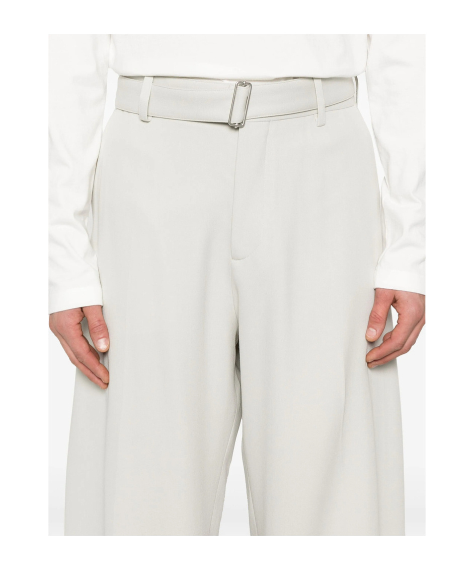 Studio Nicholson Belt-loop Casual Pants In White