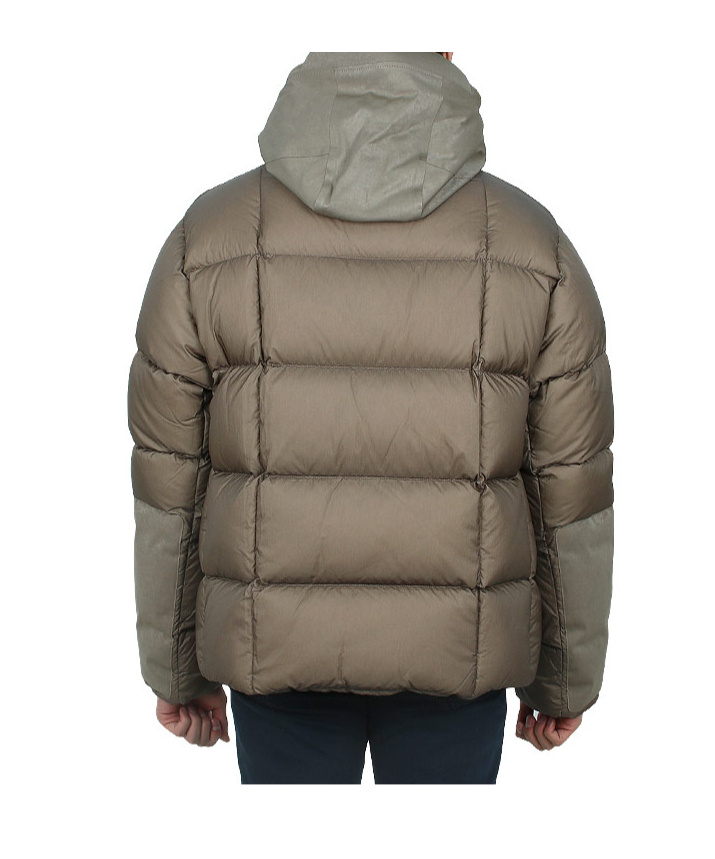 Ten C Tempest Combo Down Jacket In Green