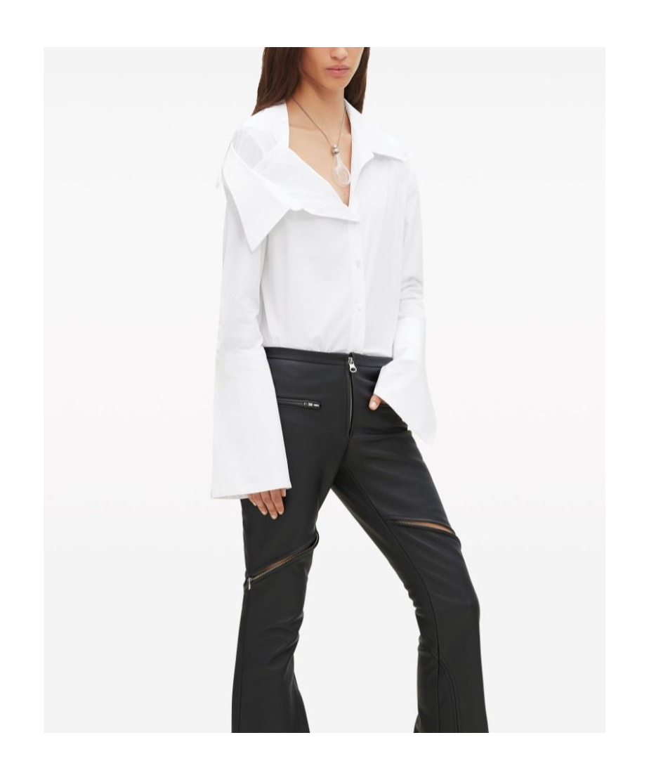 Courrèges Modular Asymmetric Poplin Shirt In White