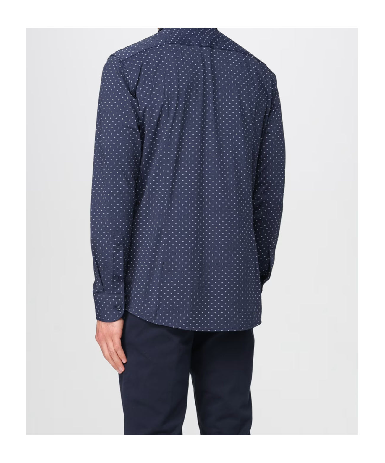 Hugo Boss H-hank-kent Patterned Shirt In Blue