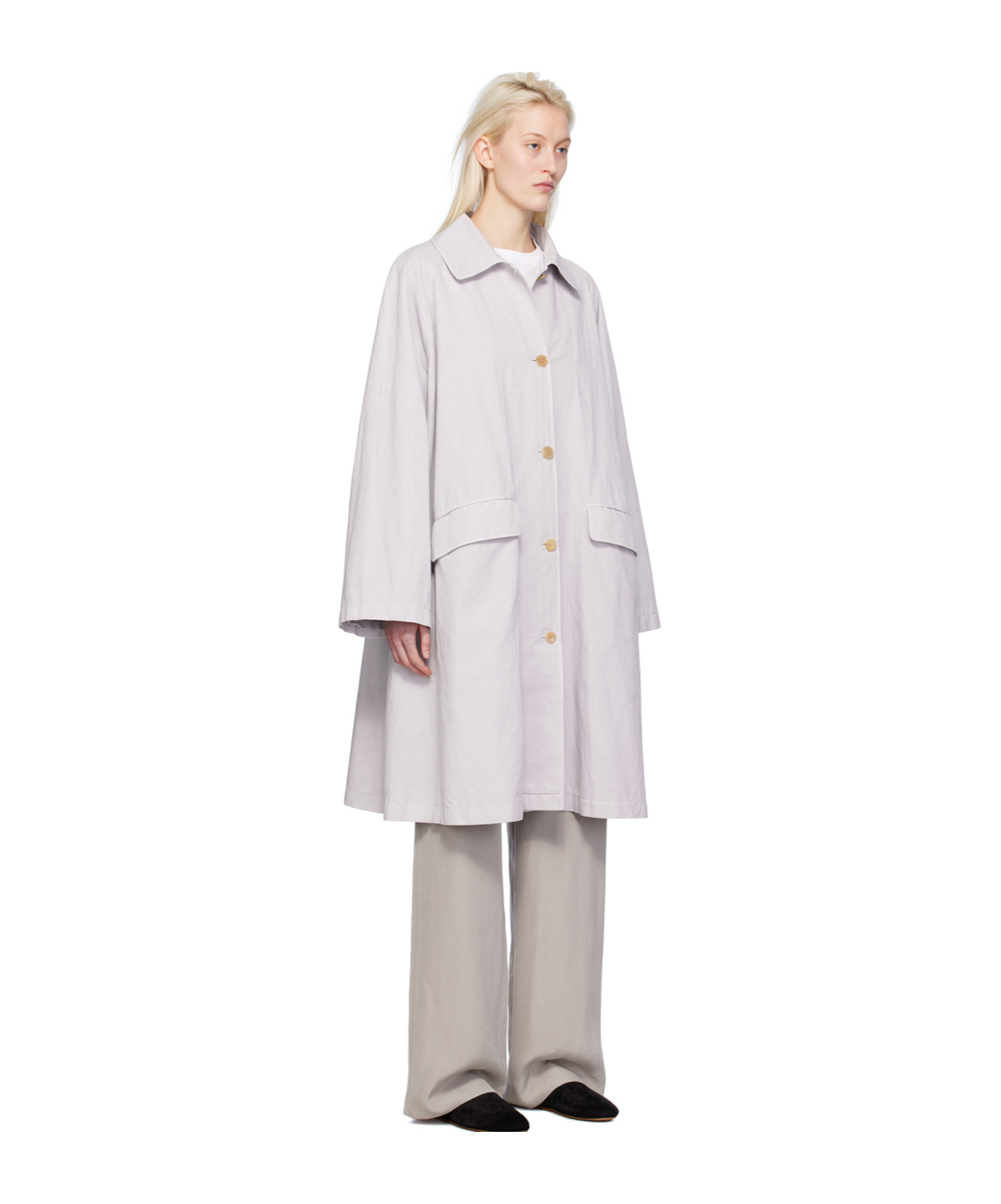 The Row Garth Lapel Windbreaker In White